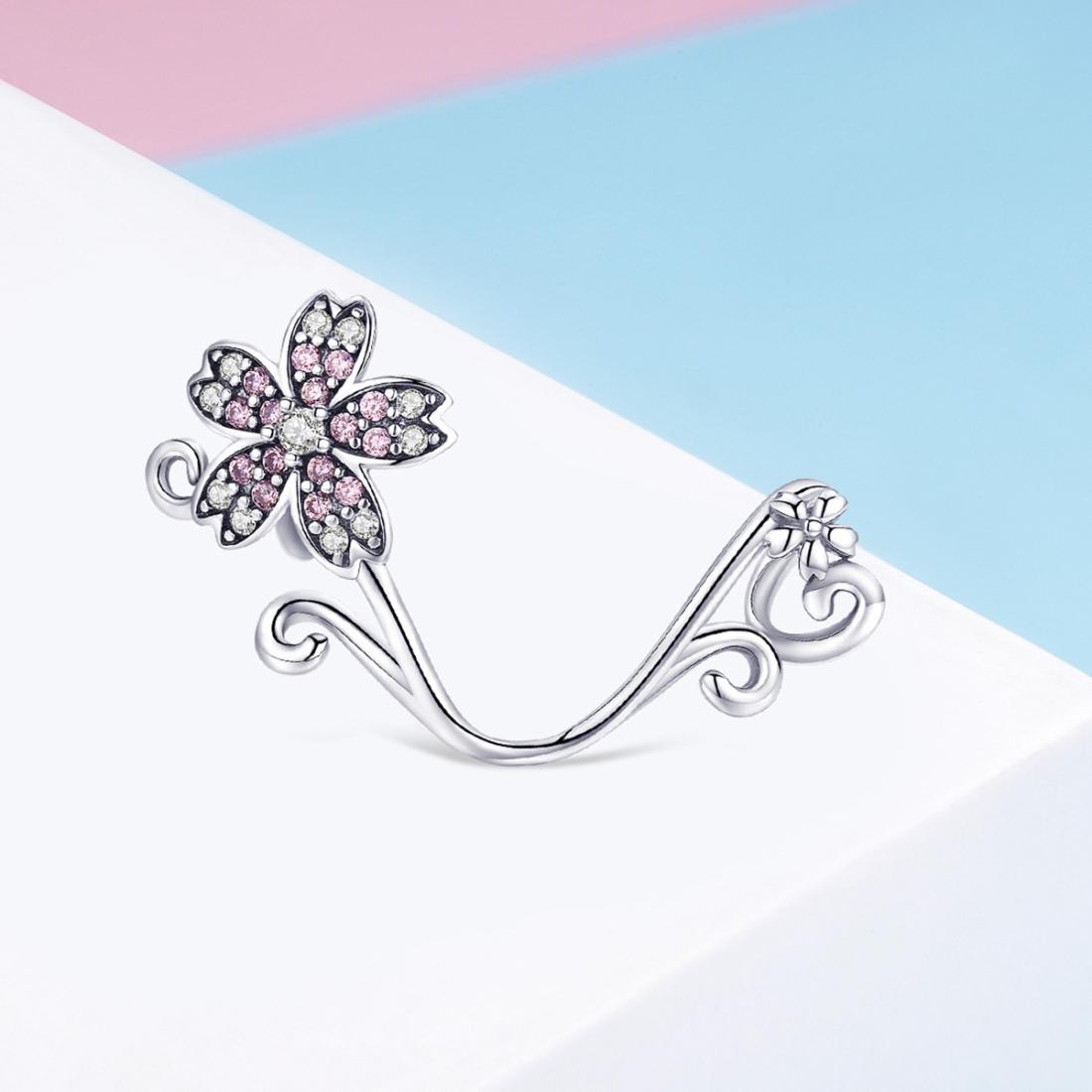925 Sterling Silver Floral Diy Bracelet Charm 3