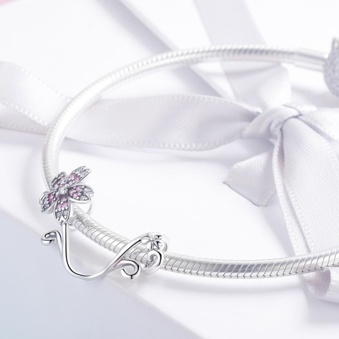 925 Sterling Silver Floral Diy Bracelet Charm 8
