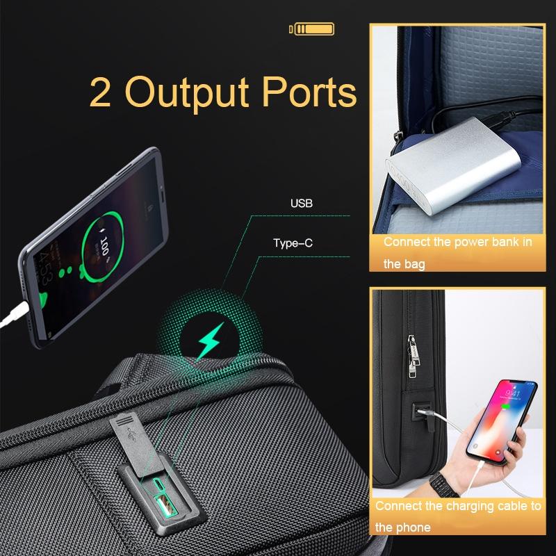 Waterproof Anti-theft Laptop Backpack with Usb Charging - Regular Version Black 6