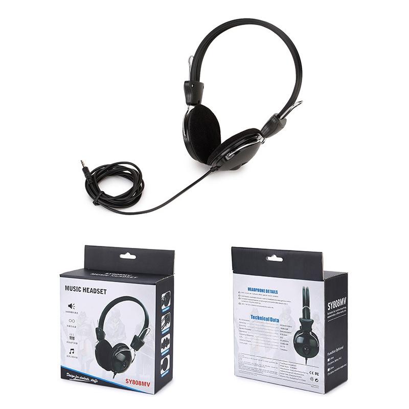 Black 3.5Mm Office Headset 1.6M Cable For Online Classes 5