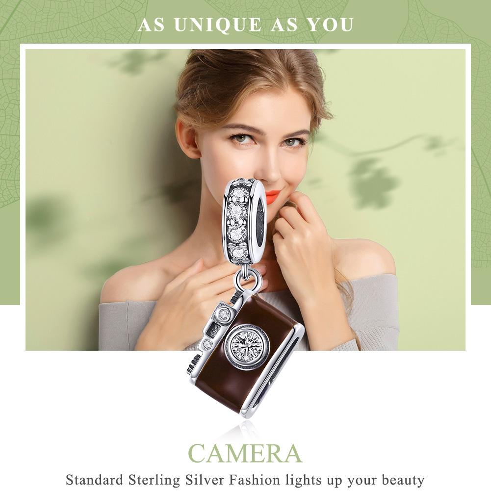 925 Sterling Silver Retro Camera Pendant For Diy Bracelets And Necklaces Style - Pendent 4