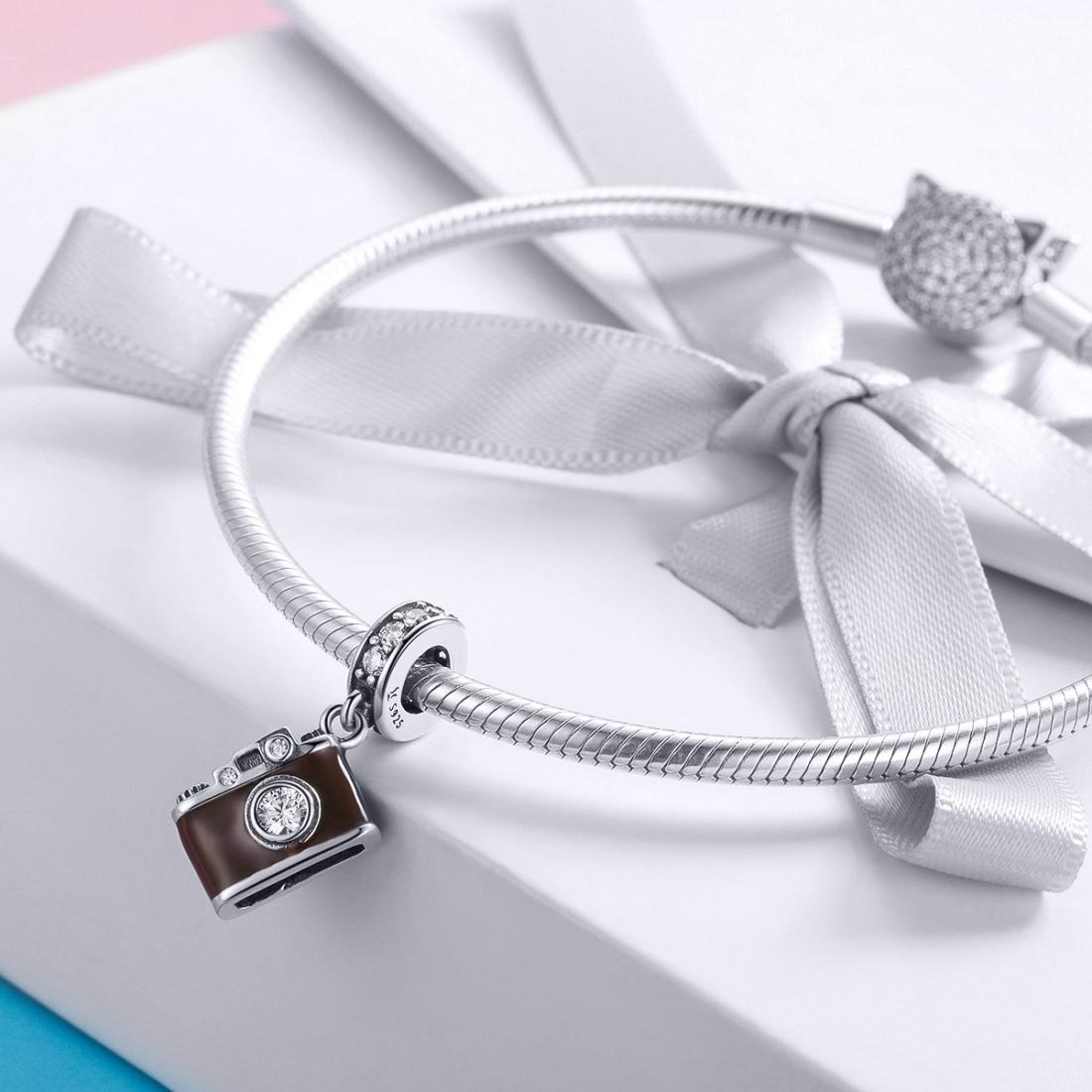 925 Sterling Silver Retro Camera Pendant For Diy Bracelets And Necklaces Style - Pendent 6