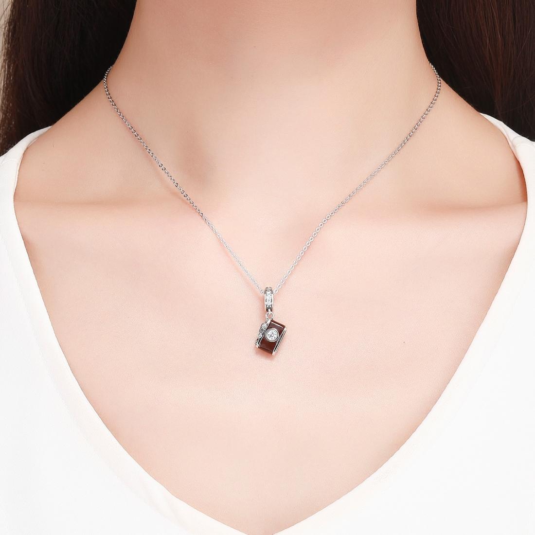 925 Sterling Silver Retro Camera Pendant For Diy Bracelets And Necklaces Style - Pendent 8