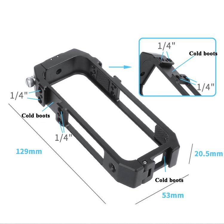 Metal Camera Cage with Cold Shoe for Vertical Protection 6