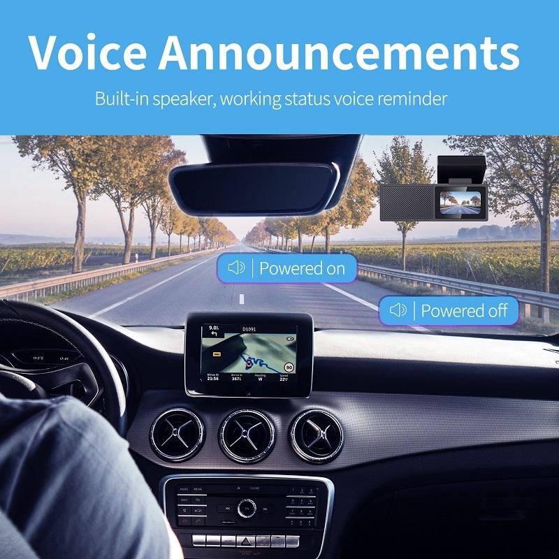 High Definition Car Wifi Dash Cam with Night Vision - 2k - Dual Recording 2K+720P 4