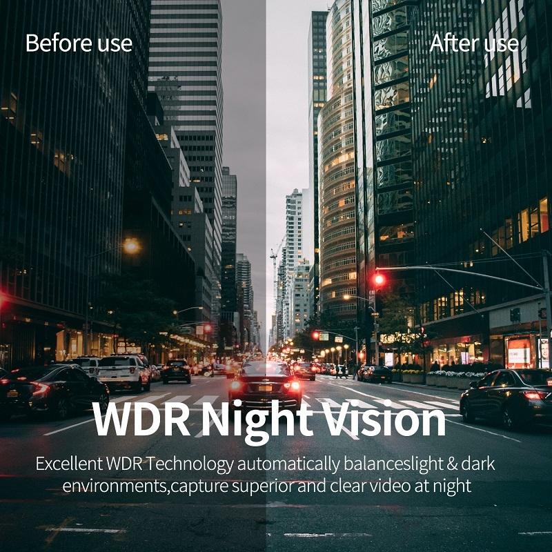 High Definition Car Wifi Dash Cam with Night Vision - 2k - Dual Recording 2K+720P 14