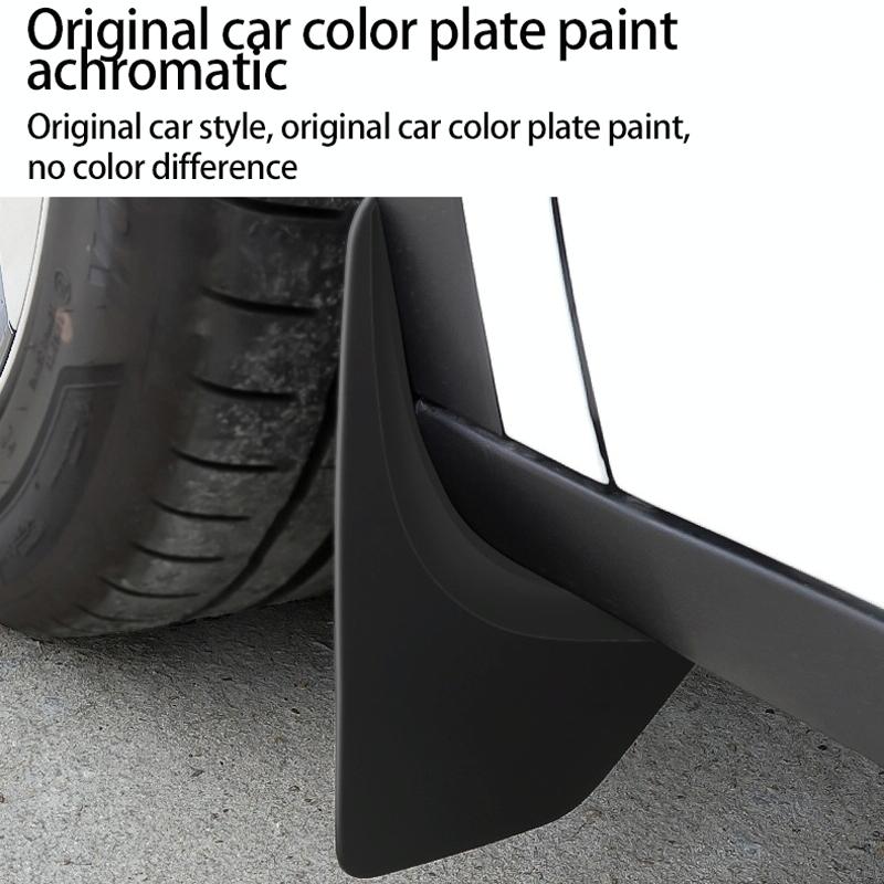 4Pcs / Set Splash Guards Matte Fender No Drilling Required Upgraded Pp Material - For Tesla Model Y 5