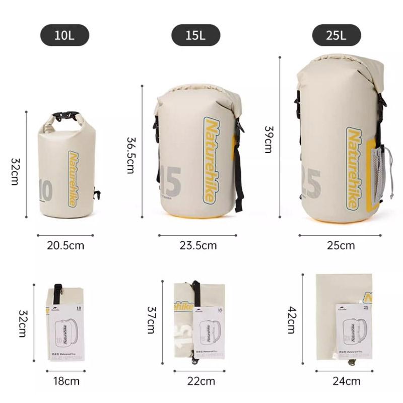 Waterproof Rafting Bag Dry Wet Separate Shoulder Pack For Outdoor Swimming 10L Green - 10L White 12