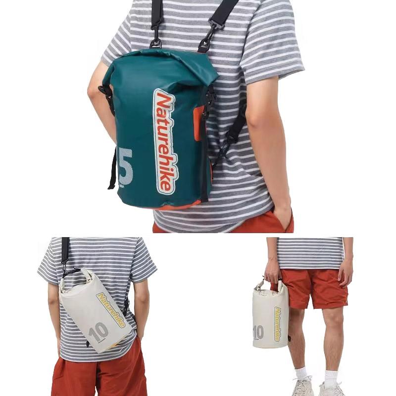 Waterproof Rafting Bag Dry Wet Separate Shoulder Pack For Outdoor Swimming 10L Green - 10L White 13