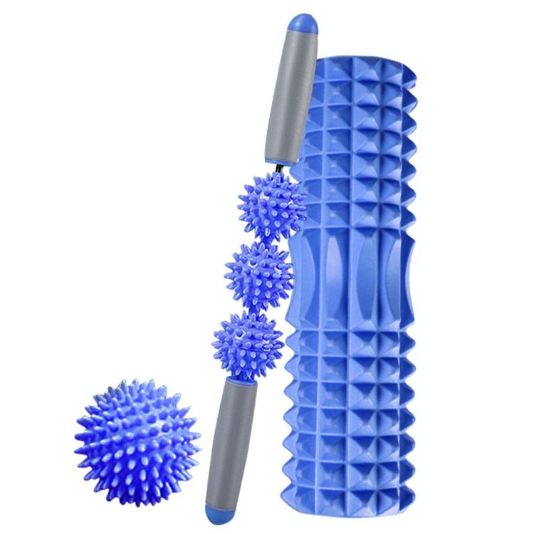 3-In-1 Eva Foam Roller Set 33Cm Length Blue Crescent 3