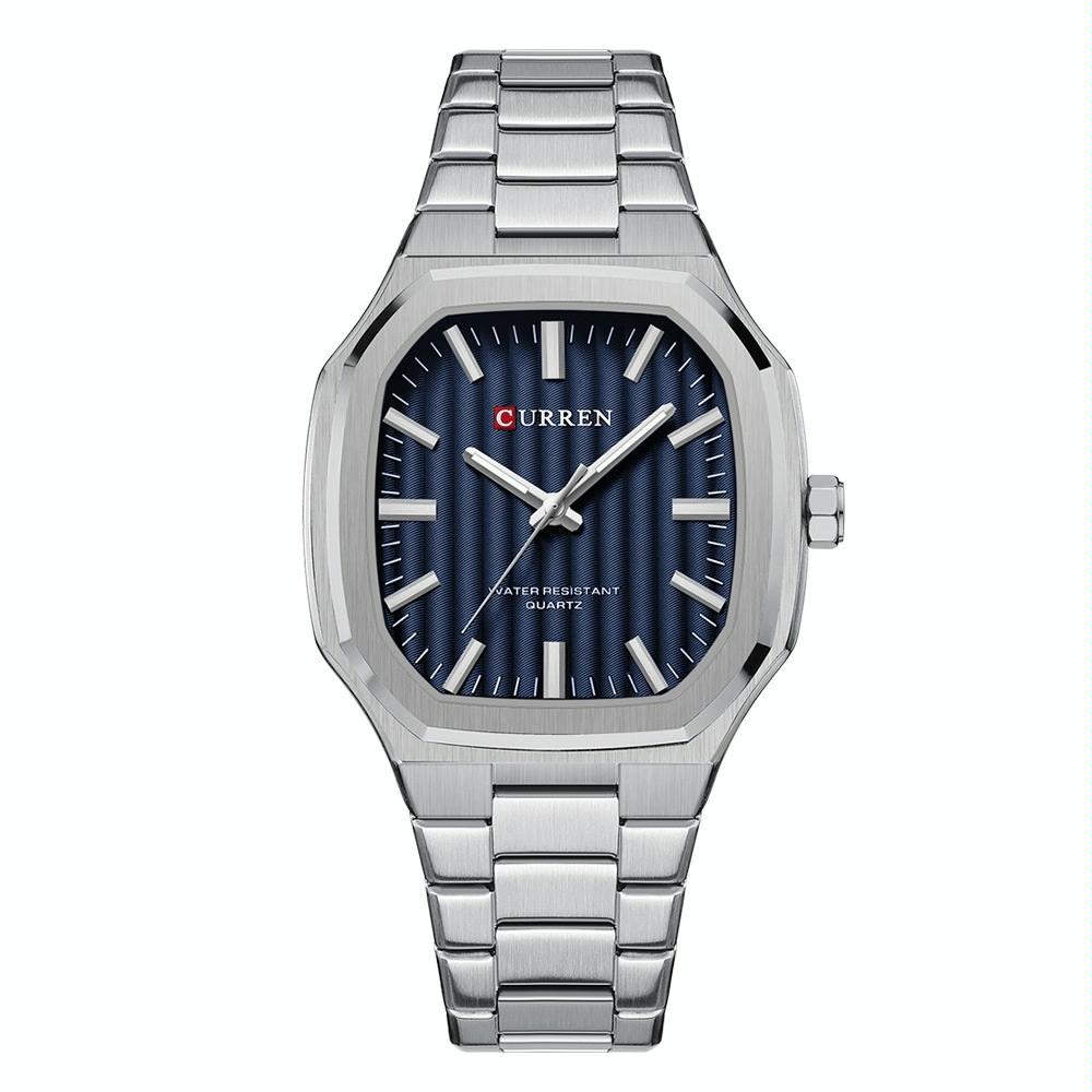 Men Quartz Watch with Steel Strap for Business - Golden Shell Black 8
