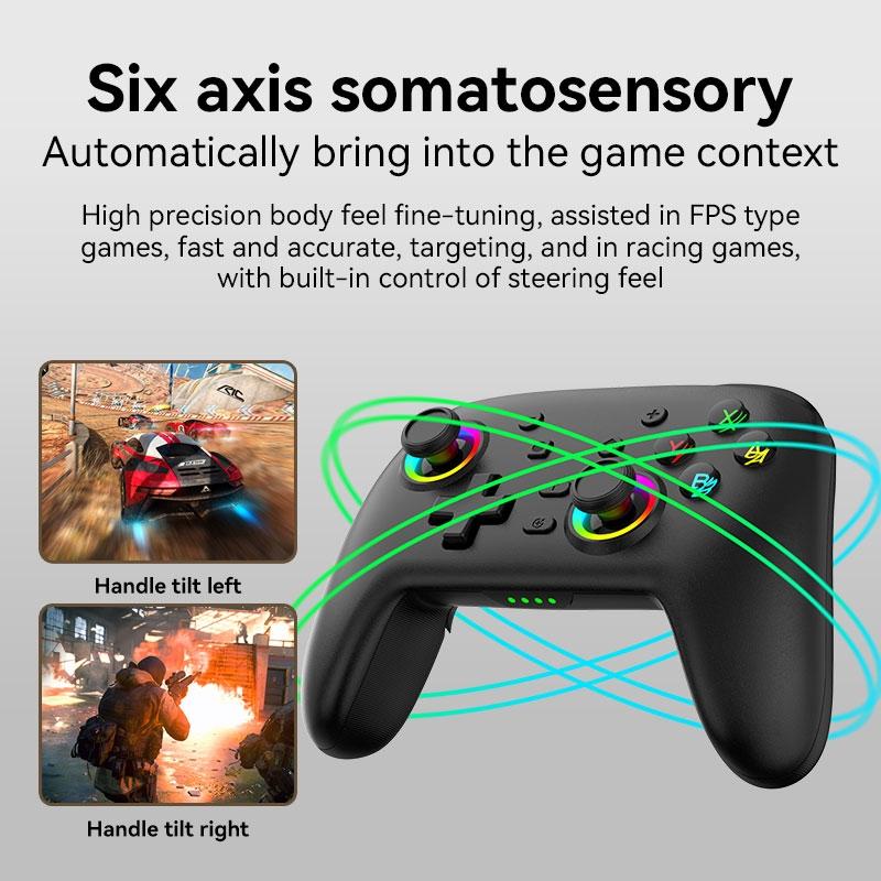 Wireless Gamepad for Nintendo Switch / Pro - Tooth Design - Tbd0603716901 Black Gold 12