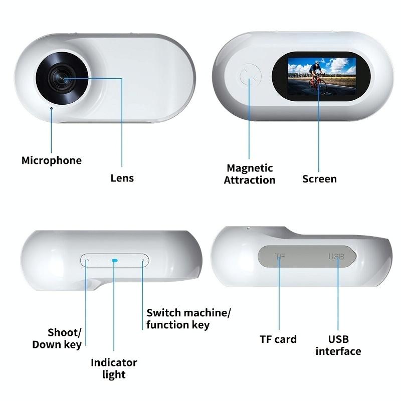 Portable Hd Magnetic Thumb Camera For Outdoor Cycling - Standard - Standard 8