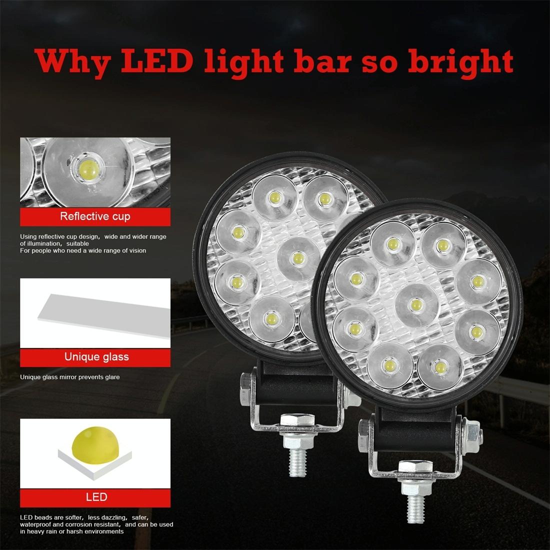 6.3W 10 - 30V Dc 6000K 3 Inch 9 Leds Circle Offroad Truck Car Driving Light Spotlight Work Light Fog Light 7