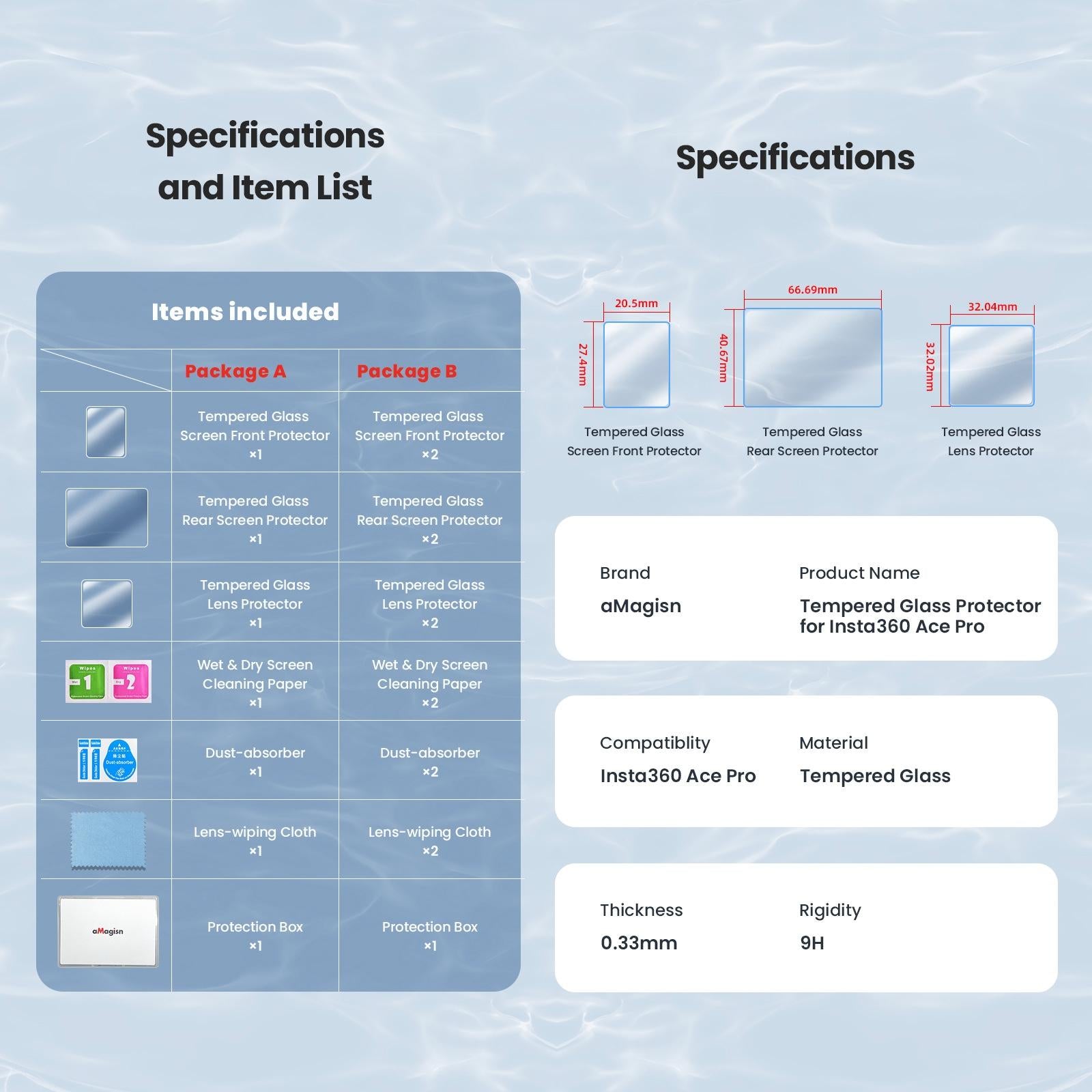 Tempered Protective Film for Insta360 Ace Pro Sports Camera - 1 Set - 1Set 10