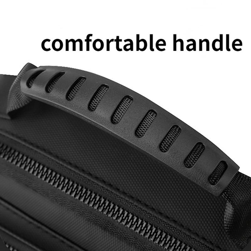 Men's Army Green Shoulder Messenger Bag Large - Small Black 8