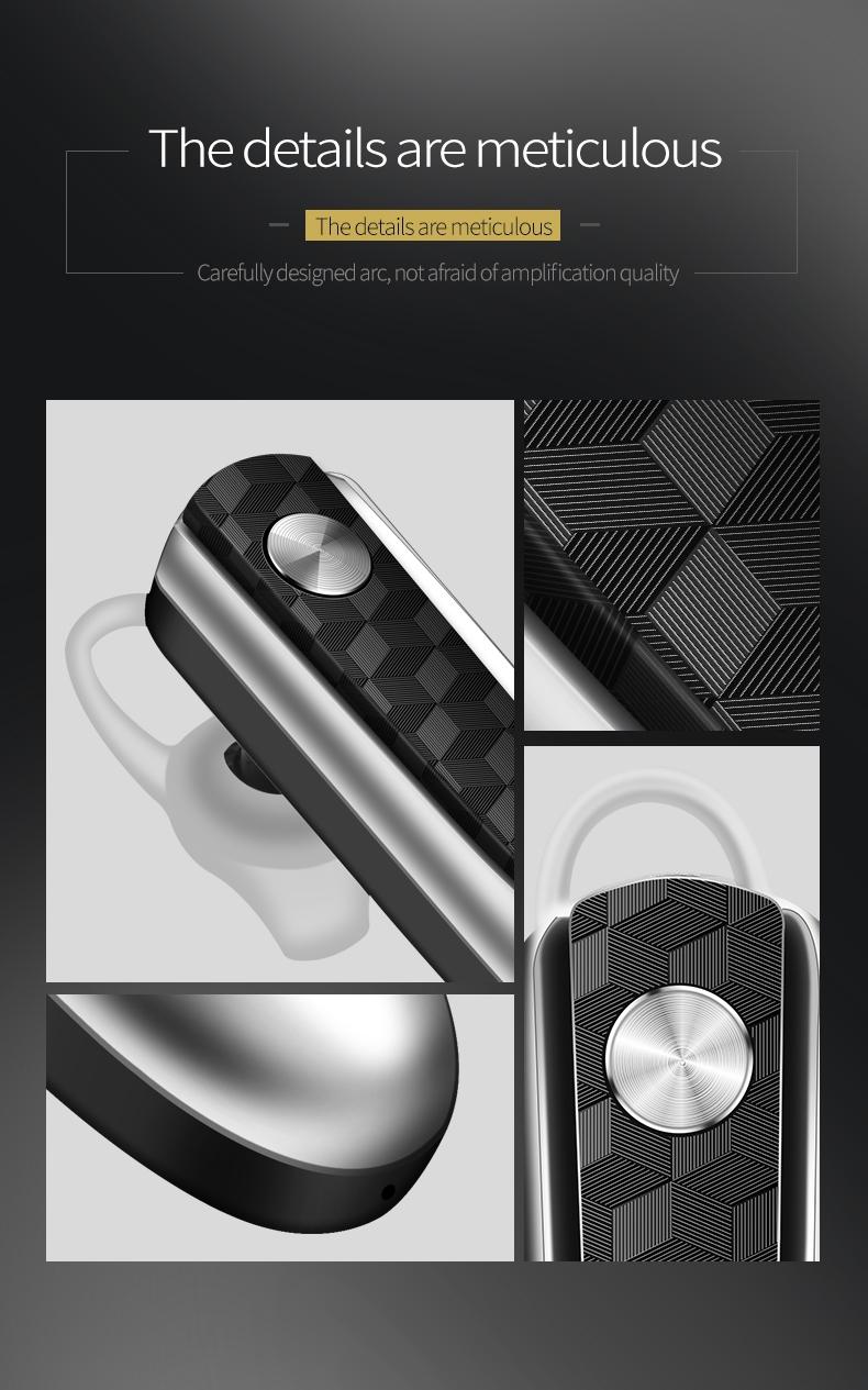 Wireless Bluetooth Earbud for Hands-free Calls and Music - Large Battery - Black 6