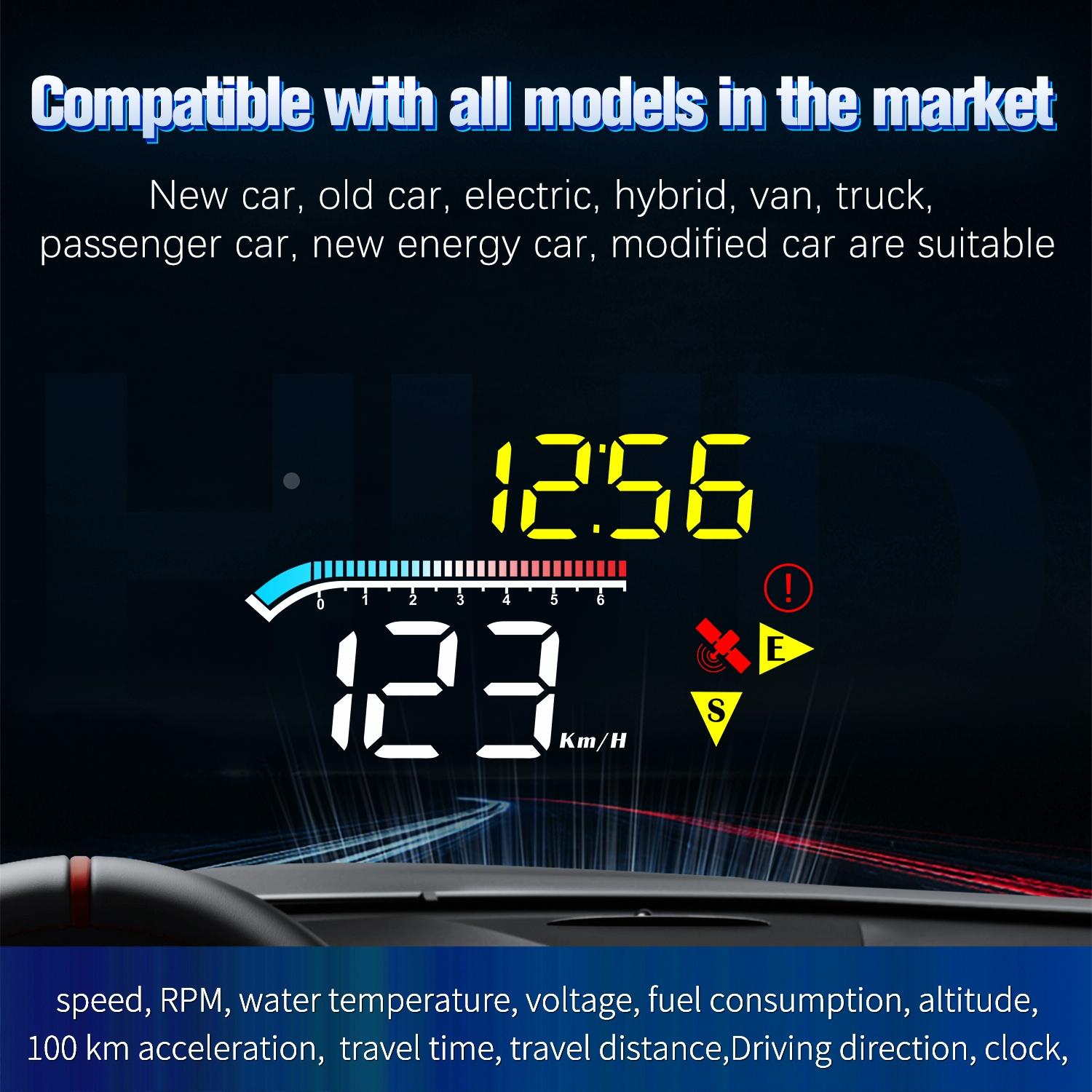 Car Hud Head Up Display Gps Speed Meter Obd2 Diagnostic Tool 3
