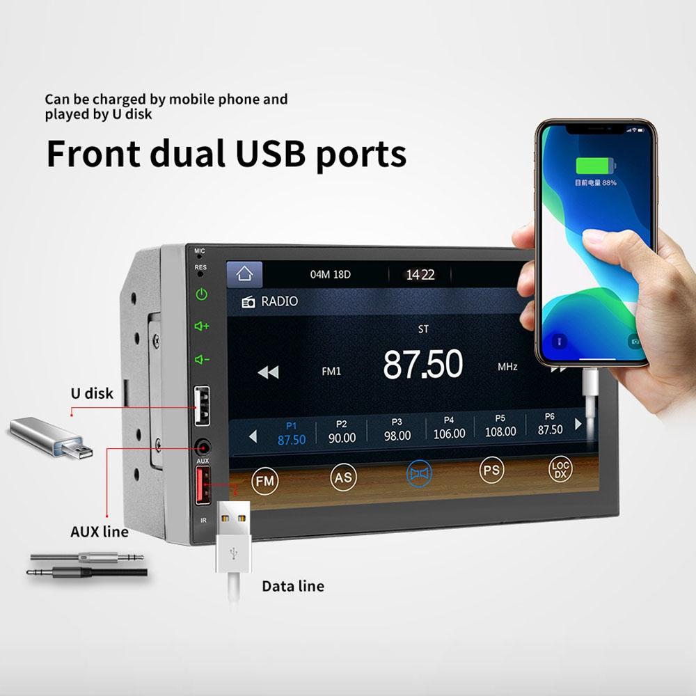 7 Inch Wireless Carplay Mp5 Player - Mirror Link 4