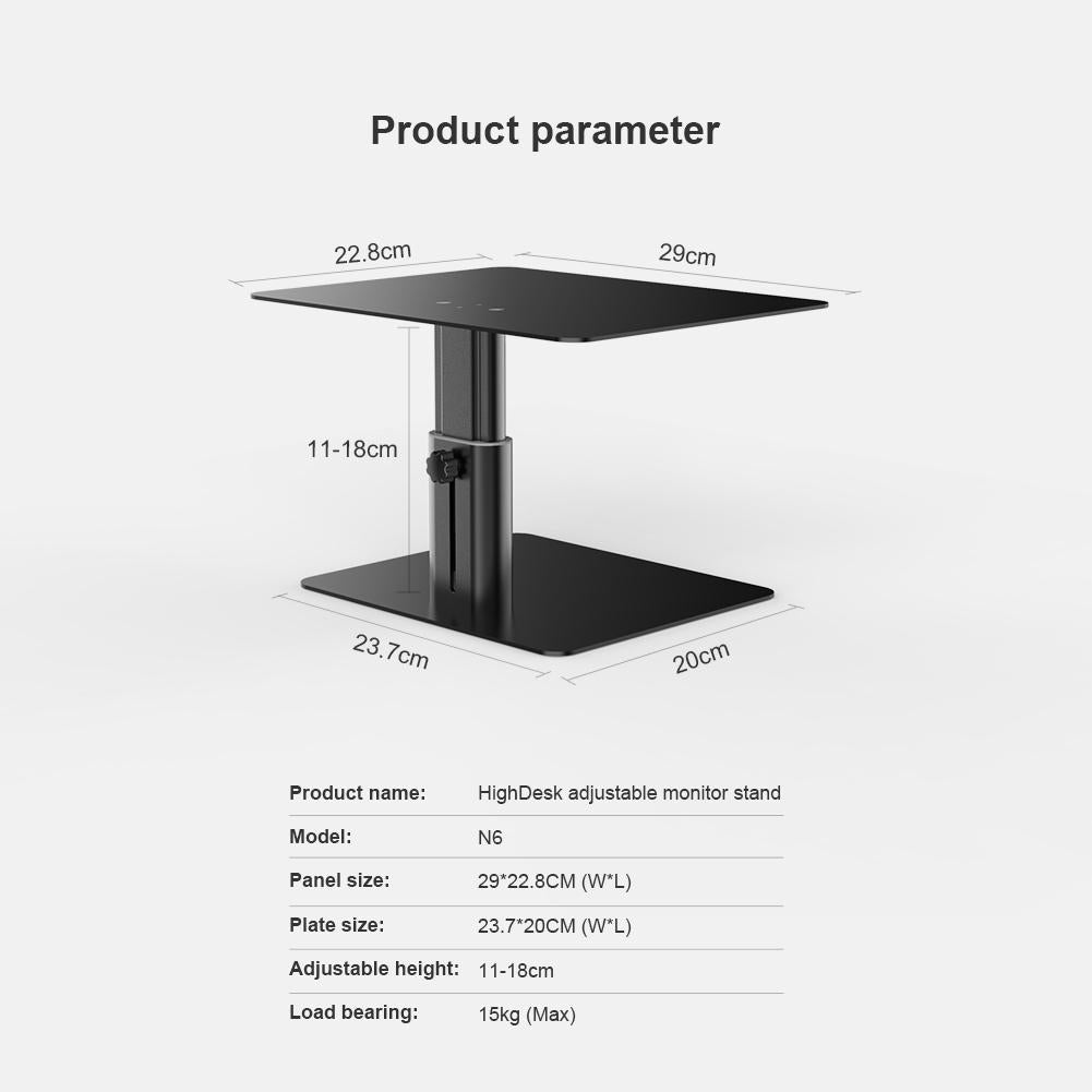 Black Adjustable Desk Stand for Laptop and Monitor - Eda0011511 4
