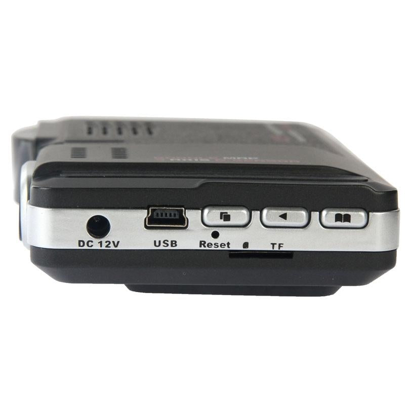 2.0 Lcd Radar Detector Dvr with Laser Gps Logger - Hd 720p 30fps 12