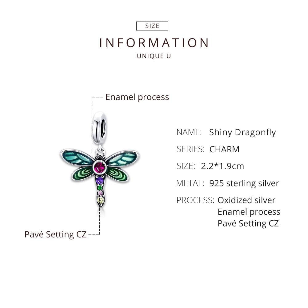 925 Sterling Silver Dragonfly Pendant For Diy Bracelets & Necklaces 5