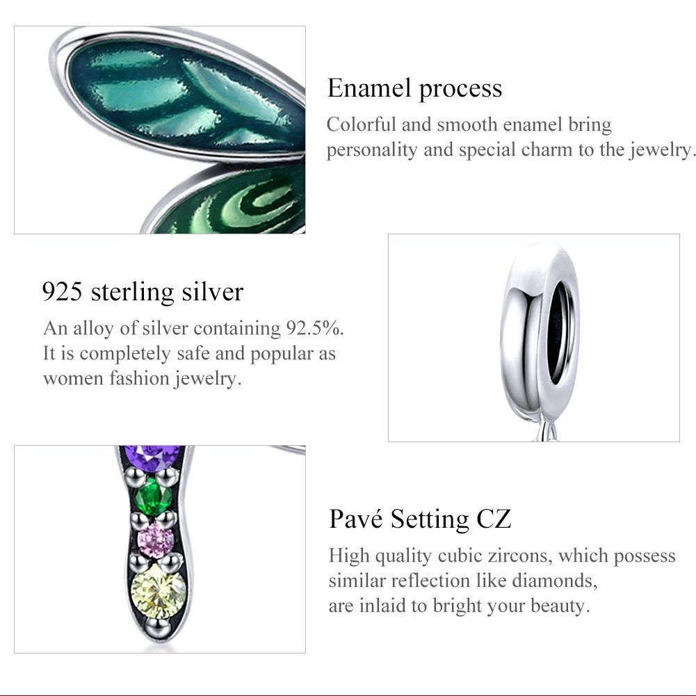 925 Sterling Silver Dragonfly Pendant For Diy Bracelets & Necklaces 6