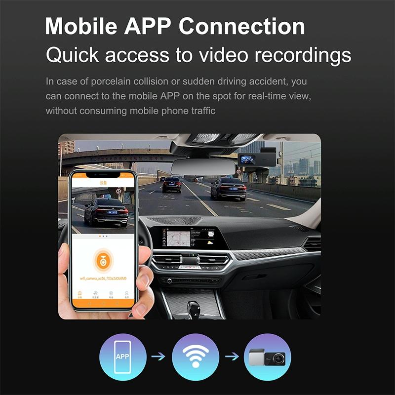 2k Night Vision Car Recorder with Wifi & Mobile App Support 5