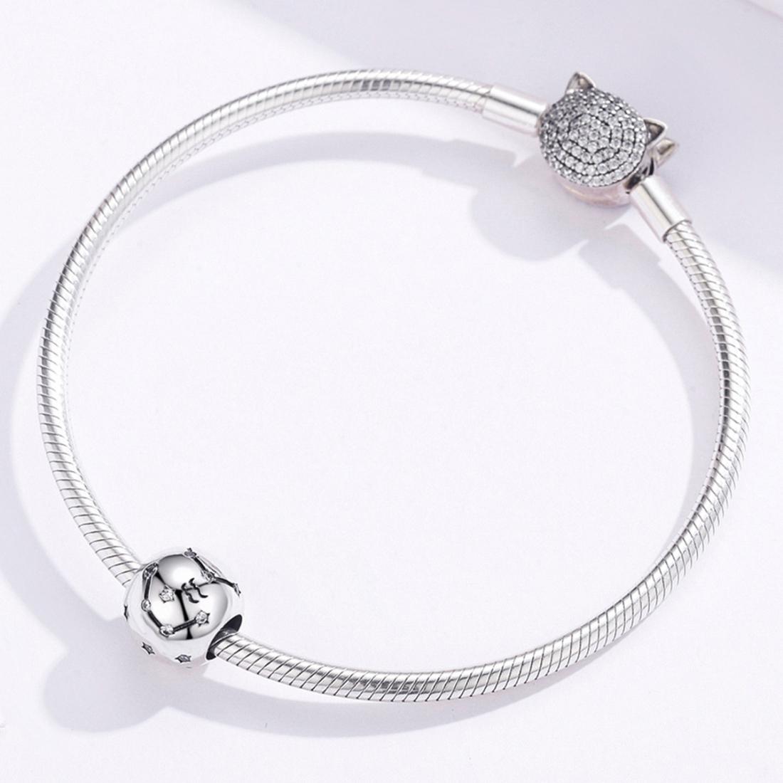 925 Sterling Silver Diy Zodiac Bracelet Beads Constellation Accessories Style - Aquarius 7
