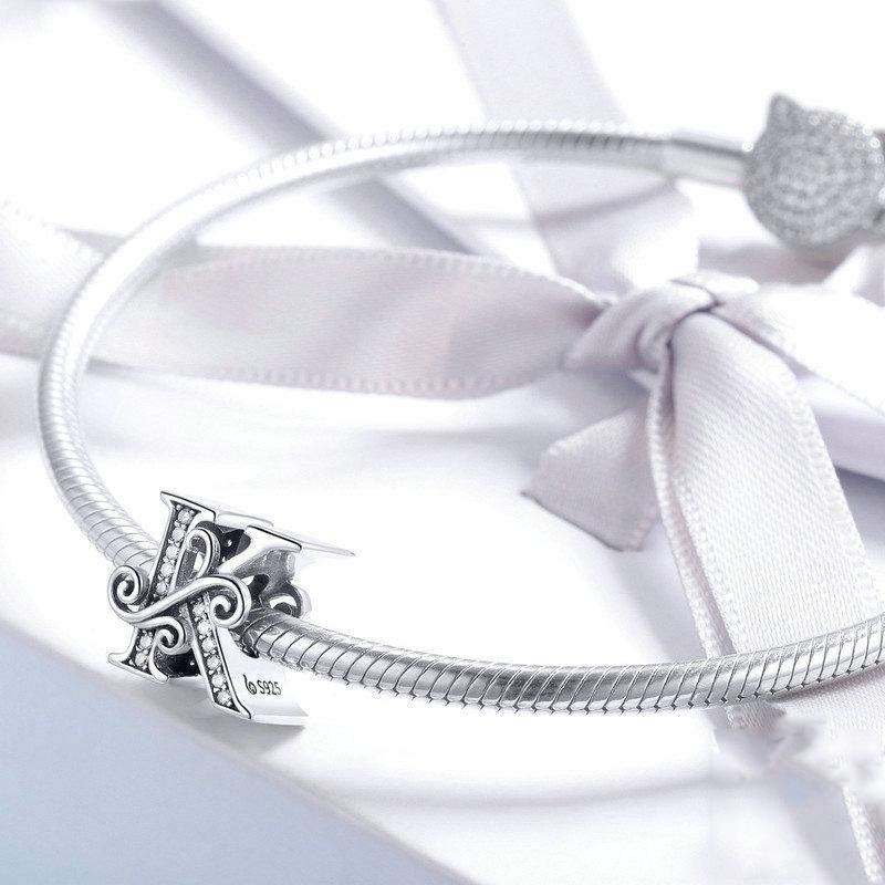 Diy Bracelet Beaded Accessories With Zircon Beads Letter K Style - K 5