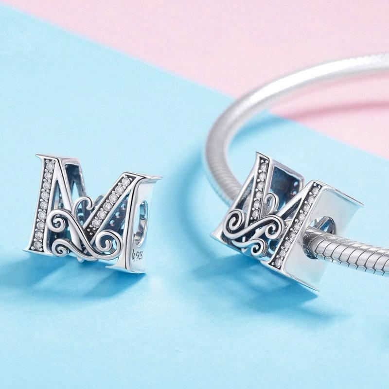 Diy Bracelet Beaded Accessories With Zircon Beads Letter K Style - K 6
