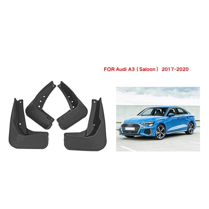 For Audi A3 Sedan 2017-2020 4Pcs / Set Car Auto Soft Plastic Splash Flaps Fender Guard 3
