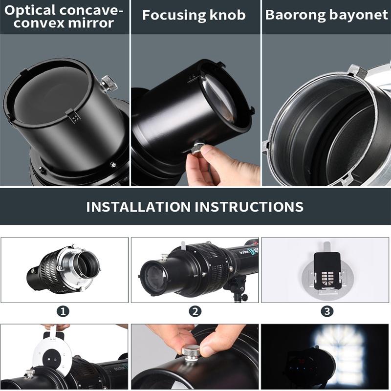 Optical Snoot For Bowens Mount Flash - Studio Accessory 7