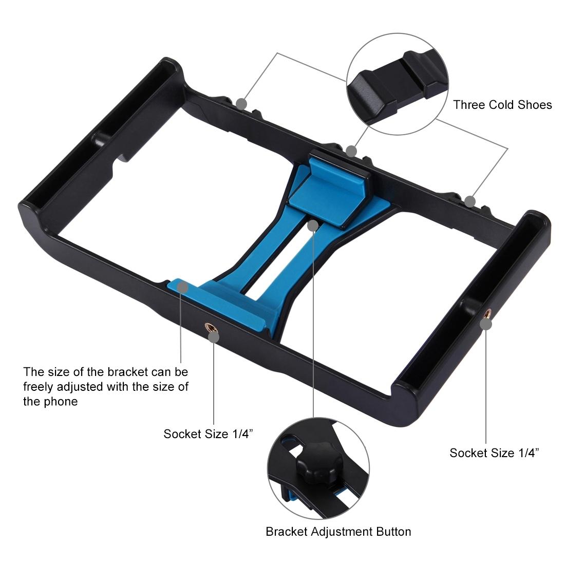 Vlogging Live Broadcast Led Selfie Light Kit With Tripod Head - Blue 5