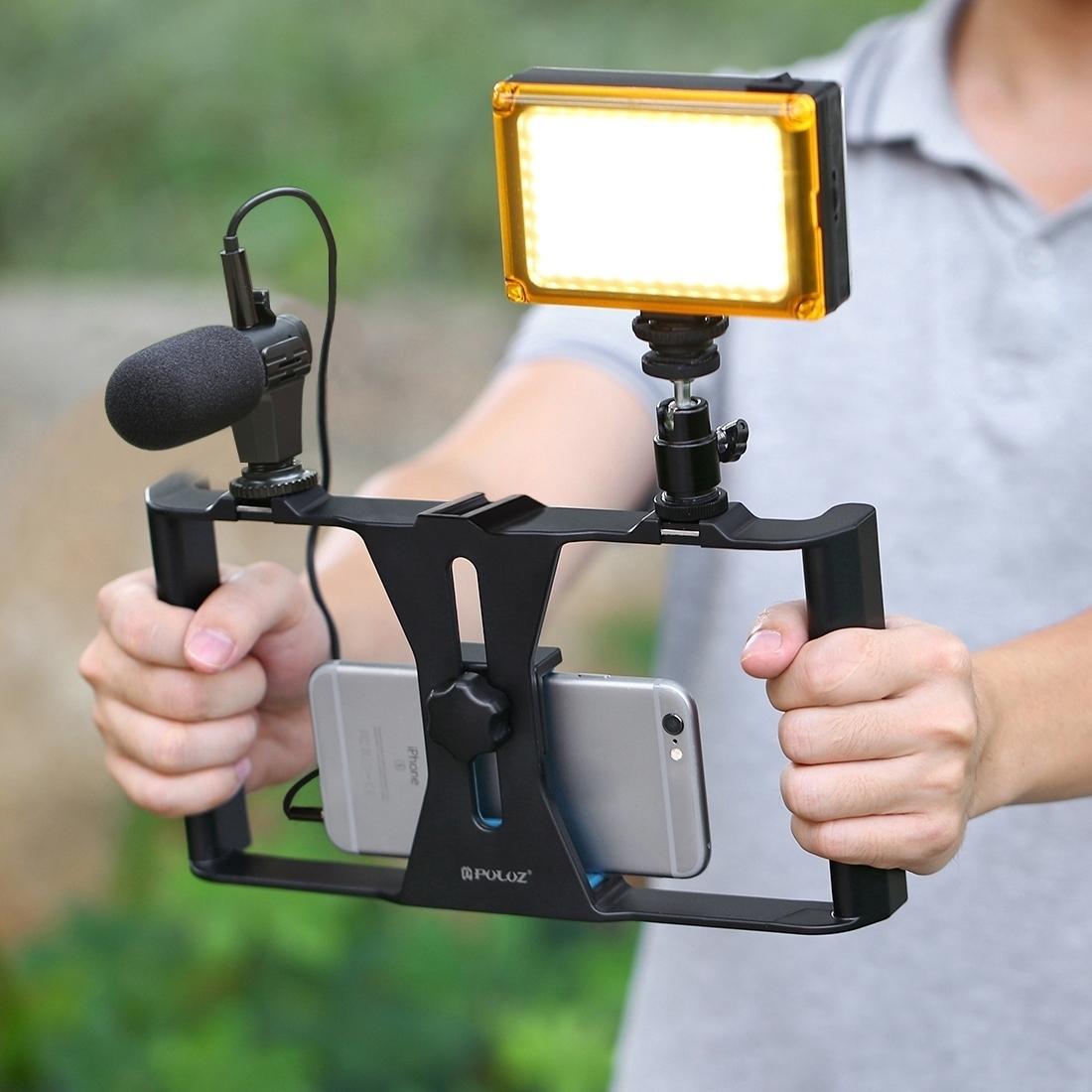 Vlogging Live Broadcast Led Selfie Light Kit With Tripod Head - Blue 9