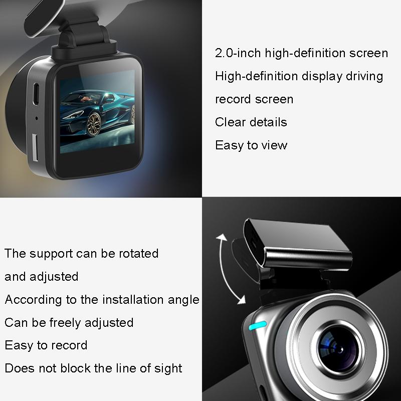 Hd Dual Lens Night Vision Driving Recorder - Hidden Design 14
