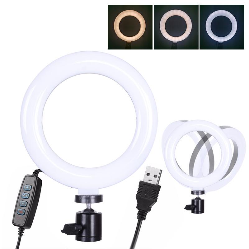 Adjustable 6 Led Ring Light with Strong Clip - 2m Desktop Computer Clip Light 3