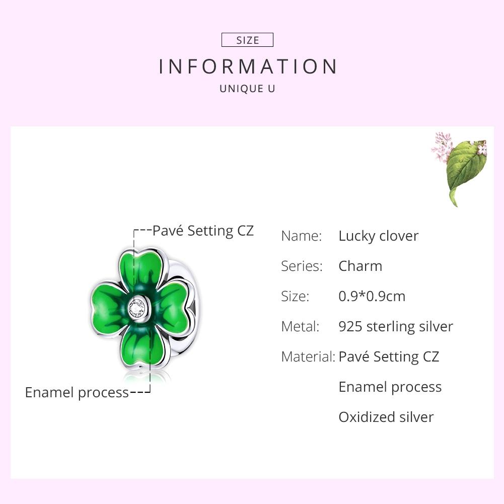 925 Sterling Silver Lucky Clover Beads For Diy Bracelets & Necklaces 5