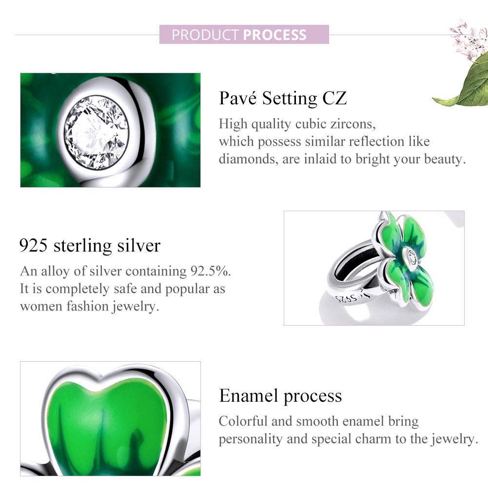 925 Sterling Silver Lucky Clover Beads For Diy Bracelets & Necklaces 6
