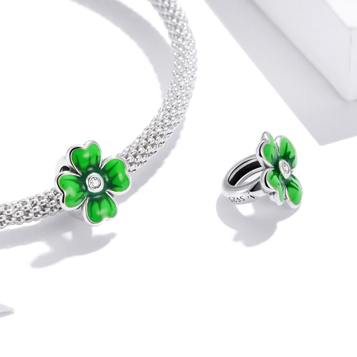 925 Sterling Silver Lucky Clover Beads For Diy Bracelets & Necklaces 7