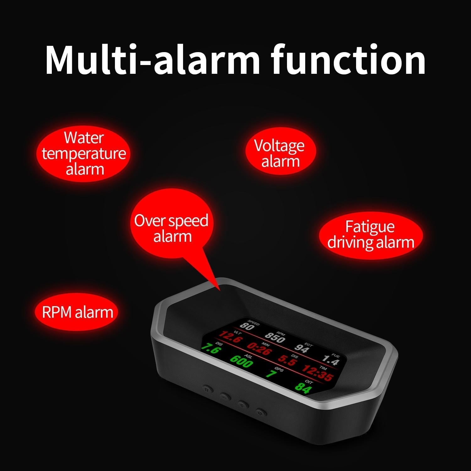Car Hud Head Up Display Gps Speed Meter Obd2 Fault Code Eliminator 12
