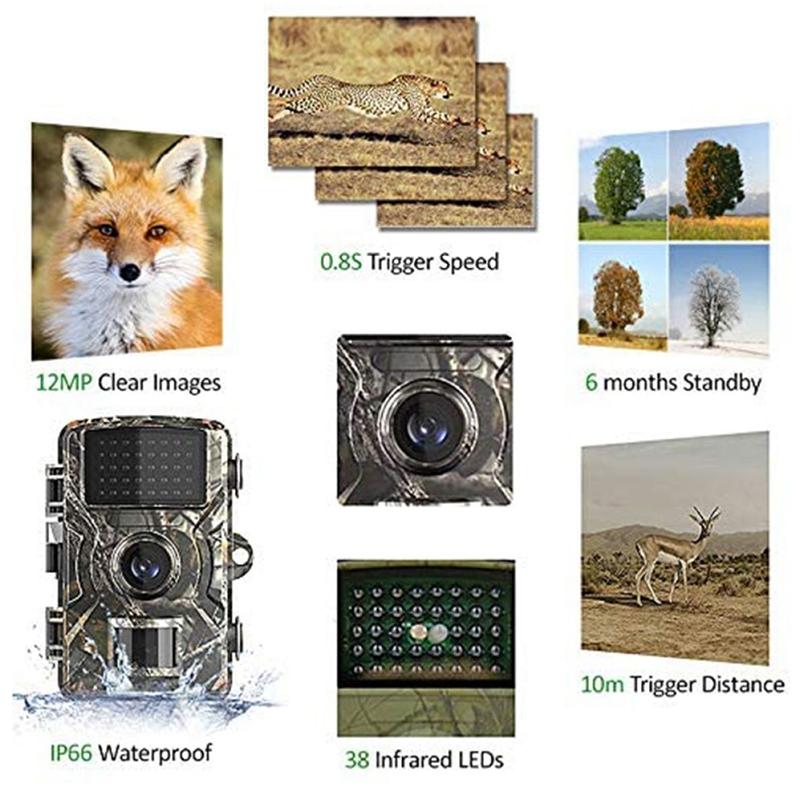 12mp Hunting Camera with 1080p Night Vision and 26 Leds 8
