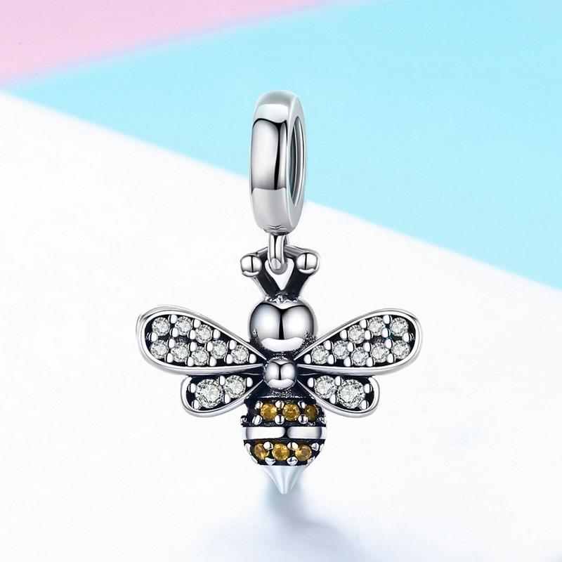 925 Sterling Silver Bee Charm For Diy Bracelets 3