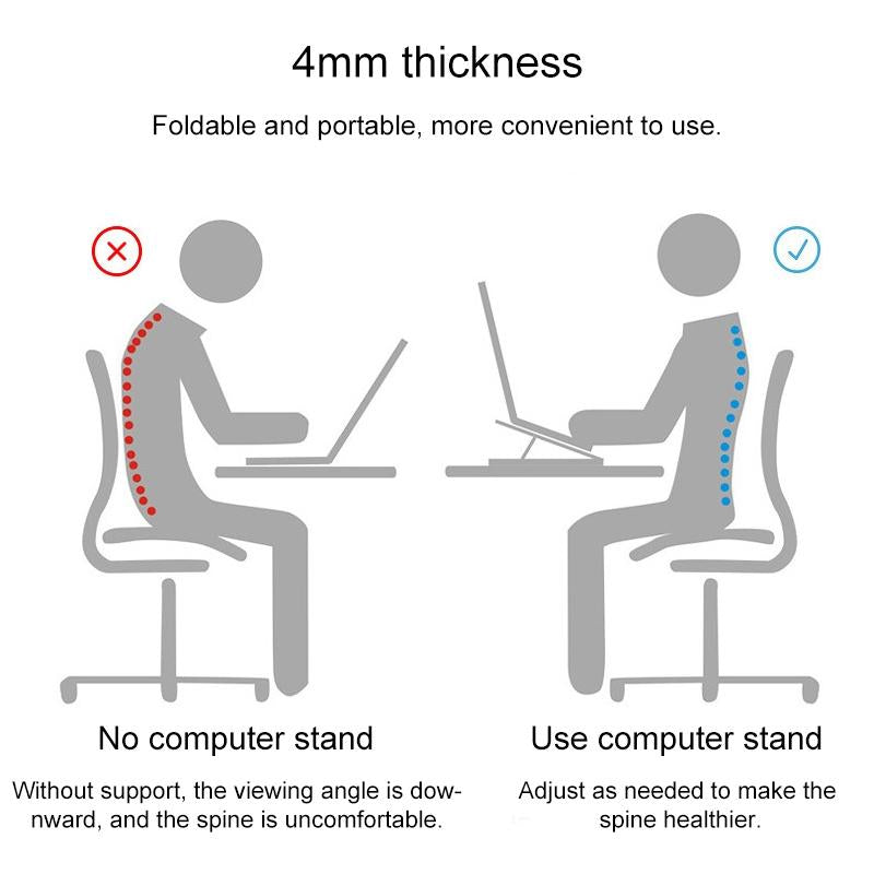 Adjustable Laptop Stand - Portable Folding Heat Dissipation Desktop Holder 6