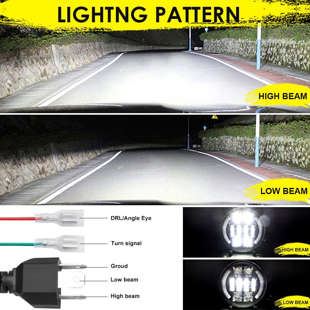 Car 7 Inch Dc9 - 30V Led Headlight Modification Accessories For Jeep Wrangler 9