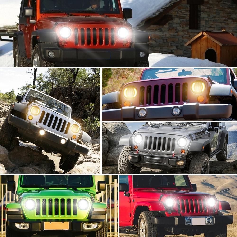 Car 7 Inch Dc9 - 30V Led Headlight Modification Accessories For Jeep Wrangler 11