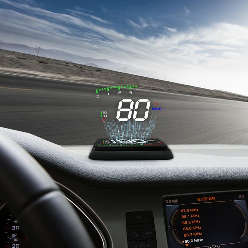 3.5 Inch Vehicle Head Up Display Car Speed Engine Revs Water Temp Voltage Mileage 8