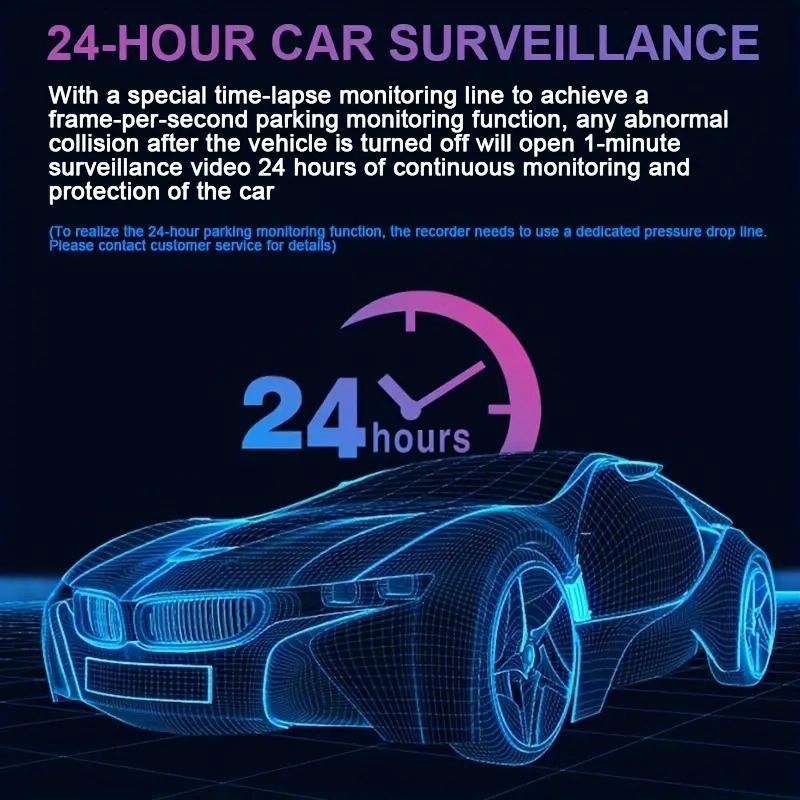 1080p Hd Dual Lens Night Vision Driving Recorder - 3.16 Inch 9