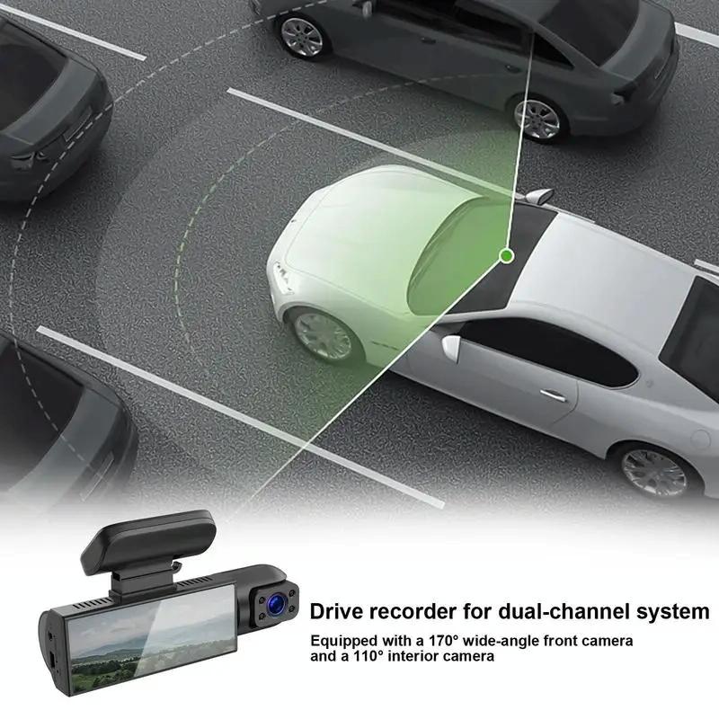 1080p Hd Dual Lens Night Vision Driving Recorder - 3.16 Inch 10