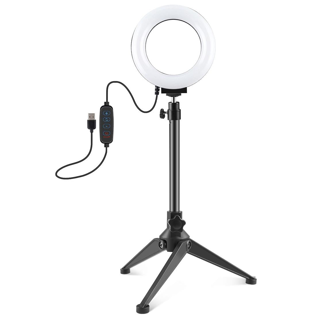 Usb 3 Modes Dimmable Led Ring Light with Tripod Holder and Cold Shoe Ball Head - 4.7 Inch Diameter 3